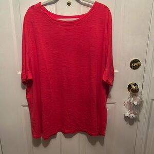 Pink J.Jill elbow sleeve length cotton tshirt